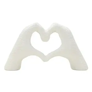 Dekorácia Hands Lover 25 cm biela vyobraziť
