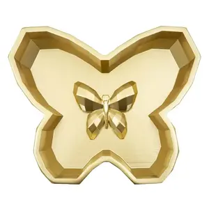 Dekoratívna odkladacia miska Butterfly 20, 5 cm zlatá vyobraziť