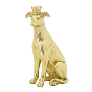 Dekoratívna soška Dog 33 cm zlatá vyobraziť