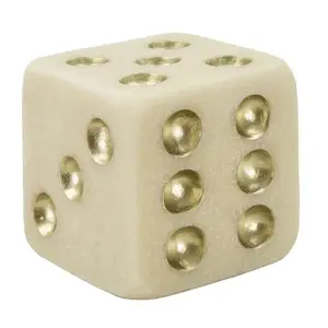 Dekoratívny doplnok Dice 12 cm biely/zlatý vyobraziť