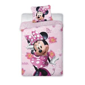 Detské bavlnené obliečky Fisa Minnie Mouse 140x200 cm + 70x90 cm ružové vyobraziť