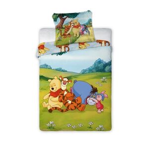 Detské bavlnené obliečky Nook Macko Pú 100x135 cm + 40x60 cm viacfarebné vyobraziť