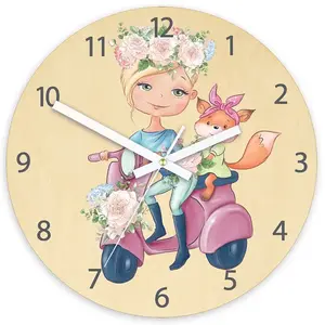 Detské nástenné hodiny Ami Motorka 30 cm viacfarebné vyobraziť