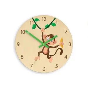 Detské nástenné hodiny Ami Opice 30 cm viacfarebné vyobraziť