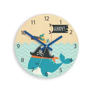 Detské nástenné hodiny Ami Pirát 30 cm viacfarebné vyobraziť