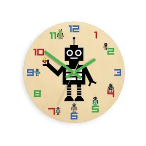 Detské nástenné hodiny Ami Robot 30 cm viacfarebné vyobraziť