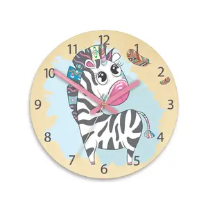 Detské nástenné hodiny Ami Zebra 30 cm viacfarebné II vyobraziť