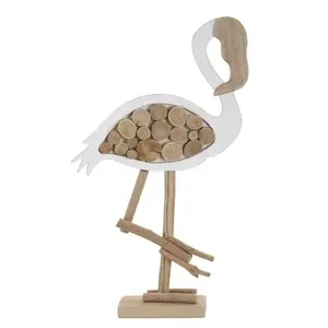 Drevená dekorácia Flamingo Nature 56 cm hnedá vyobraziť