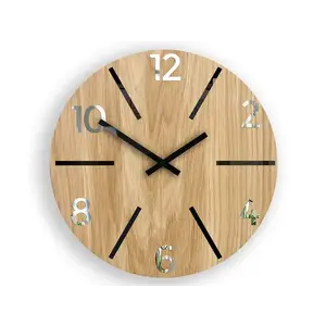 Drevené nástenné hodiny Aksel 33 cm dub - výber z 7 prevedení vyobraziť