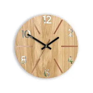 Drevené nástenné hodiny Aksel 33 cm dub - výber z 7 prevedení vyobraziť