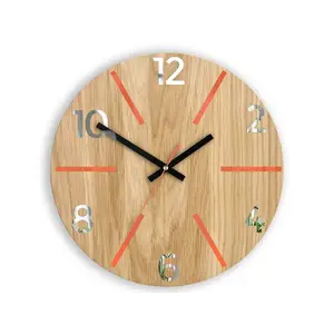 Drevené nástenné hodiny Aksel 33 cm dub - výber z 7 prevedení vyobraziť