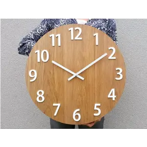 Drevené nástenné hodiny Amadeus 49 cm hnedá/biela vyobraziť