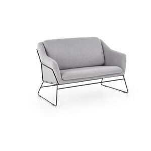 Dvojmiestna pohovka SOFT 125 cm svetlosivá vyobraziť