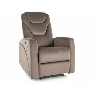 Elektrické polohovacie kreslo KRONOS Velvet cappuccino vyobraziť