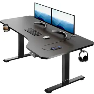 Elektricky nastaviteľný písací stôl Kenpachi 160 cm čierny vyobraziť