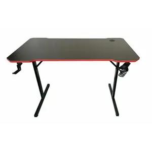 Herný stôl BG100 120 cm čierny/červený vyobraziť
