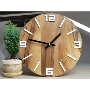 Hodiny Arabic Wood hnedo-čierne vyobraziť