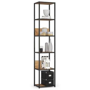 Industriálny regál Lamon 40 cm čierny/dub craft vyobraziť