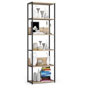 Industriálny regál Lamon 60 cm čierny/dub sonoma vyobraziť