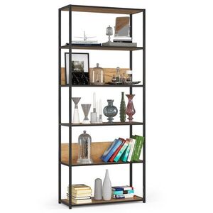Industriálny regál Lamon 80 cm čierny/dub craft vyobraziť