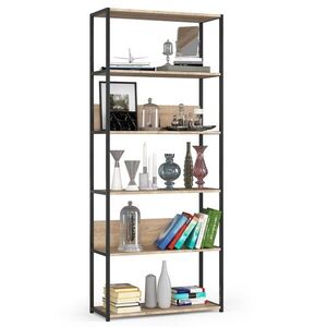 Industriálny regál Lamon 80 cm čierny/dub sonoma vyobraziť