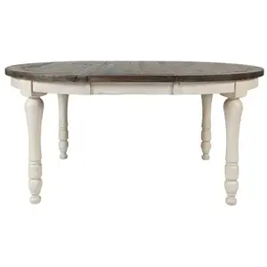 Jedálenský rozkladací stôl Avola 122/167 cm z masívu hnedý/biely vyobraziť