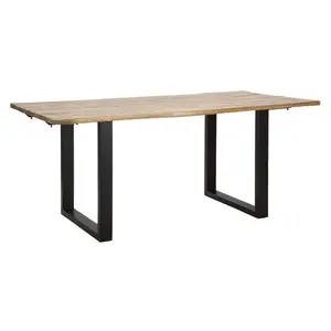 Jedálenský rozkladací stôl Edge 180/280 cm z masívu hnedý/čierny vyobraziť