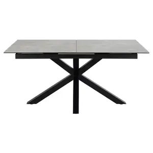 Jedálenský rozkladací stôl Heaven 168/210 cm sivý/čierny vyobraziť