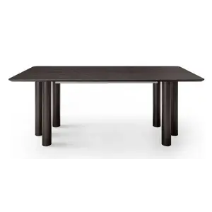 Jedálenský rozkladací stôl Loa 140/200 cm z masívu čierny vyobraziť