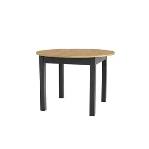 Jedálenský rozkladací stôl Luni 110/160 cm dub Artisan/čierny vyobraziť