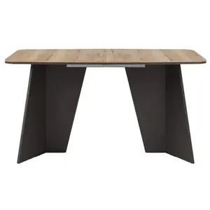 Jedálenský rozkladací stôl Monza 156/206 cm čierny/dub Halifax vyobraziť