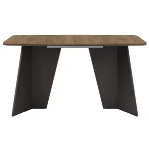 Jedálenský rozkladací stôl Monza 156/206 cm čierny/dub Lefkas tmavý vyobraziť