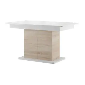 Jedálenský rozkladací stôl Star 03 s úložným priestorom 140/210 cm dub Sonoma/biely vyobraziť