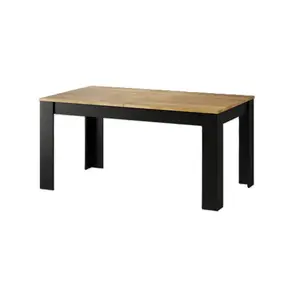 Jedálenský rozkladací stôl Verita 160/240 cm čierny/dub prírodný vyobraziť