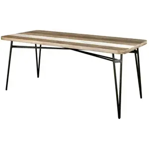 Jedálenský stôl Adesso 180 cm z masívu čierny/hnedý vyobraziť