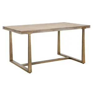 Jedálenský stôl Ankara 150 cm hnedý/zlatý vyobraziť