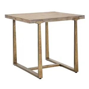 Jedálenský stôl Ankara 80 cm hnedý/zlatý vyobraziť