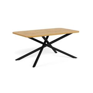 Jedálenský stôl Levanto 160 cm dub divoký/čierny vyobraziť