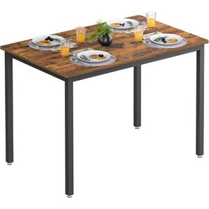Jedálenský stôl Vasagle Desry 110 cm čierny/hnedý vyobraziť