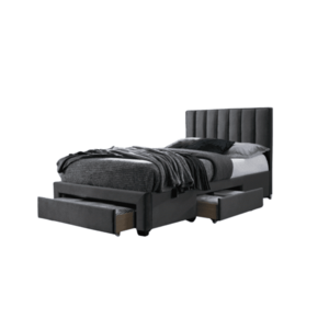 Jednolôžková čalúnená posteľ GRACE so zásuvkami 120x200 sivá vyobraziť