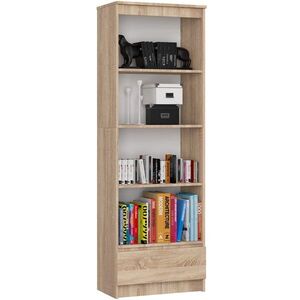 Kancelársky regál Rexa 60 cm 1 zásuvka a 4 police dub sonoma vyobraziť