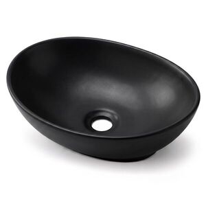 Keramické umývadlo na dosku OVALIS 41 cm matné čierne vyobraziť