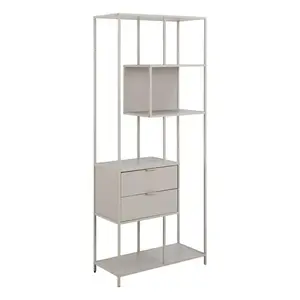 Knihovna SEAFORD II 185 cm šedá vyobraziť