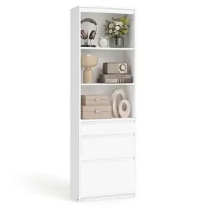 Knižnica Vasagle Kain 57 cm biela vyobraziť