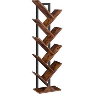 Knižnica Vasagle Mergo 116 cm hnedá vyobraziť