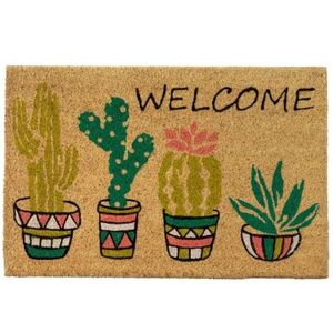 Kokosová rohožka Cactus 60x40 cm hnedá/viacfarebná vyobraziť