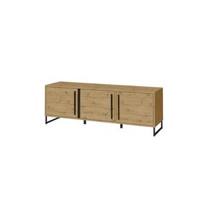 Komoda Ariana 150 cm čierna/dub Artisan vyobraziť