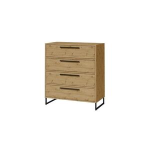 Komoda Ariana 4S 80 cm čierna/dub Artisan vyobraziť