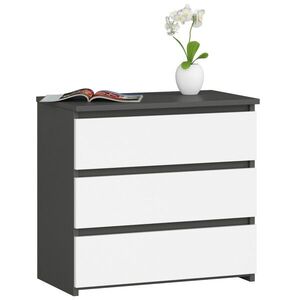 Komoda CL3 60 cm grafitovo sivá/biela vyobraziť
