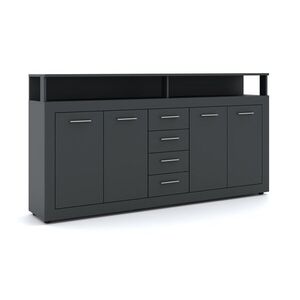 Komoda Luna 190 cm antracit vyobraziť